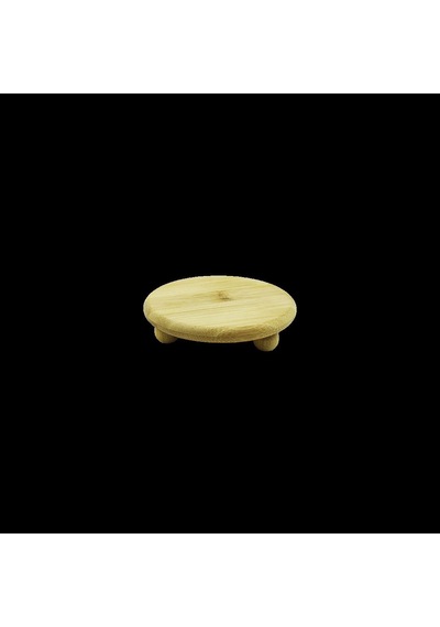 Hubrendy Tedarik Bambu Sunum Tabağı Ayaklı 11x11 Cm