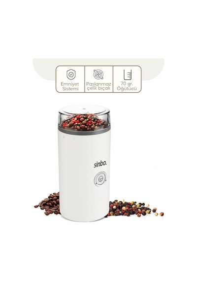 Sinbo Scm-2980 Kahve & Baharat Öğütücü Makine 180w, 70g Kapasiteli Diğer
