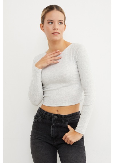 Fullamoda Basic Kayık Yaka Modal Body Grimelanj