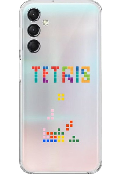 Samsung Galaxy A24 Uyumlu Şeffaf Kılıf 3 Tetris Tasarımlı