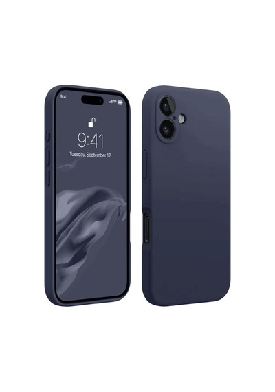 Apple iPhone Uyumlu  16 Uyumlu Kılıf First Silikon - Lacivert
