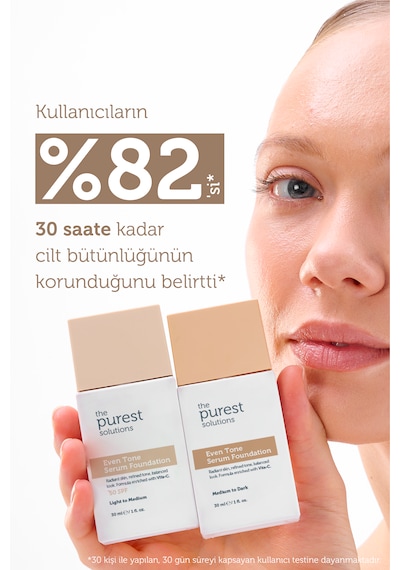 The Purest Solutions Cilt Tonu Eşitleyici & Leke Karşıtı Serum Fondöten SPF50+ 30 ML Açık / Orta Ton