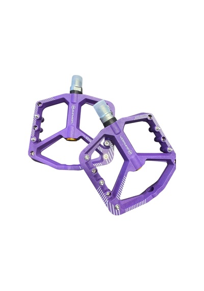 Briviga Plastik Çivili Platform Pedal Mor Bisiklet Pedalı 1du + 1 Kapalı Rulmanlı 110x125mm, 300g