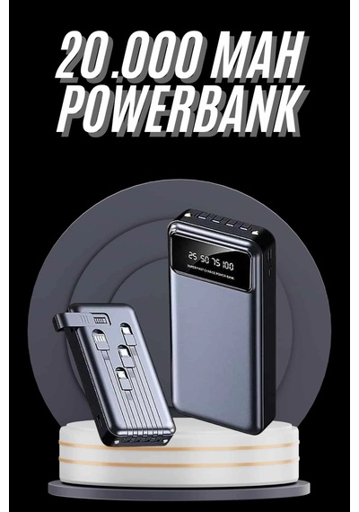 Mey İthalat Hızlı Şarj Özellikli 20.000 Mah Dijital Göstergeli Usb Girişli Android Ve İos Uyumlu Powerbank Çok Renkli