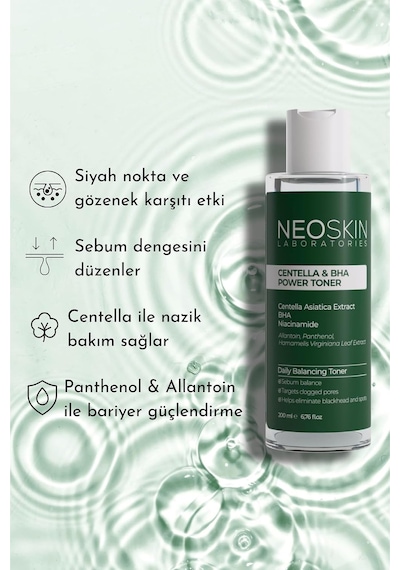 Tr Centella & Bha Içerikli Siyah Nokta Karşıtı, Gözenek Sıkılaştırıcı Günlük Bakım Toniği
