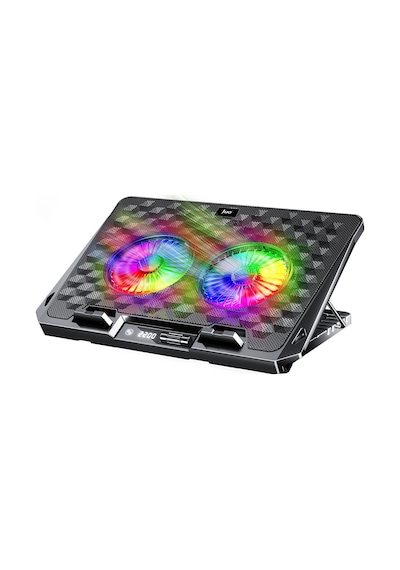 Juo Odin Rgb Işıklı Gaming 2200rpm Çift Fan Led Display Laptop Notebook Soğutucu Stand