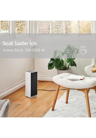 Stadler Form Sam Wifi Fanlı Isıtıcı, Ptc Seramik Isıtıcı, Termostat, 4 Güç Seviyesi, Enerji Tasarruflu, Sessiz