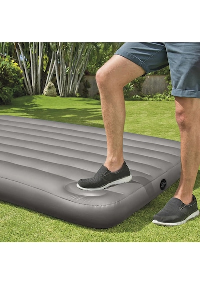 INTEX Entegre Ayak Pompalı Full Dura-Beam Downy Şişme Yatak-Koyu Yeşil-Küçük Çift Kişilik Koyu Yeşil