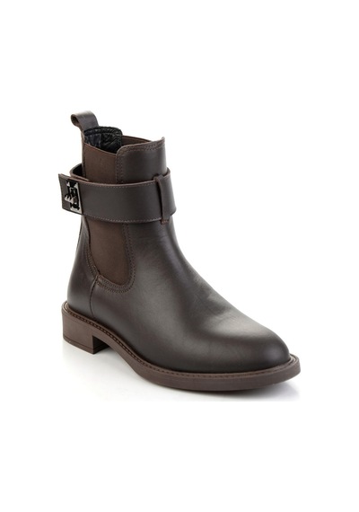 Bambi Kahve Hakiki Deri Kadın Bot & Bootie K02724259003 Kahve