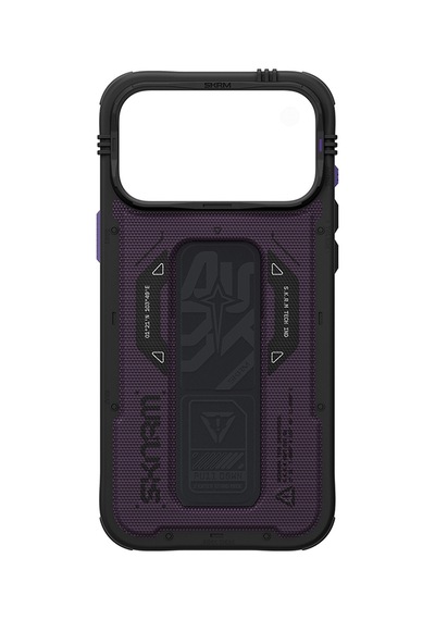 Apple Uyumlu iPhone 18 Pro Max Kılıf Skinarma M-safe Şarj Özellikli Airbag Tasarımlı Standlı Phantom Kapak Bordo