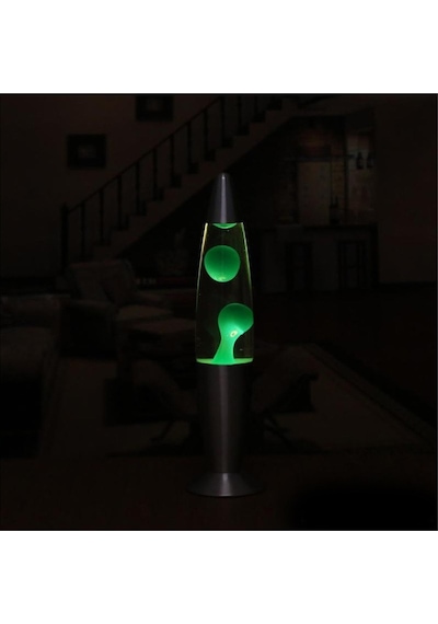 Yeşil Lav Gece Lambası Büyük Boy Lav Lambası Lava Lamp Konsept Çok Renkli