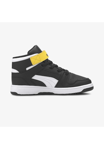 Puma Rebound Layup Sl V Ps Çocuk Siyah Spor Ayakkabı Düz 370488 Siyah