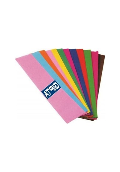 Karışık 10 Renk Krepon Kağıdı, 50x200 Cm Boyutunda Yüksek Kalite