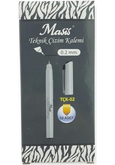 Masis Çizim Kalemi 0,2mm 10 Lu Paket