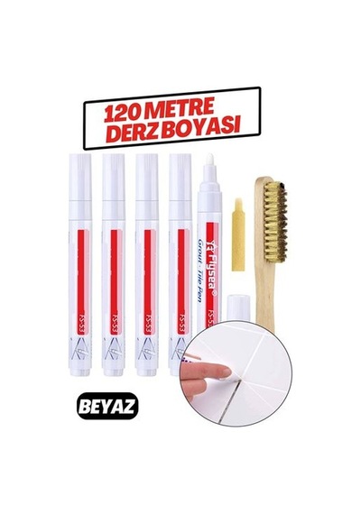 Modacar Derz Arası 120 Metre Boyama Rötüş Kalemi Beyaz