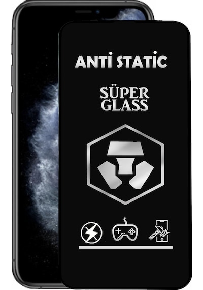 Apple Uyumlu iPhone 11 Pro Tam Kaplayan Anti Statik Dayanıklı Süper Cam Ekran Koruyucu