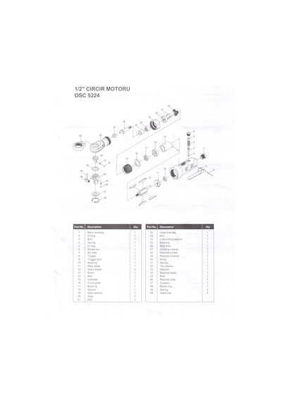 Osacar 1/2 Havalı Cırcır Kol  OSC5224