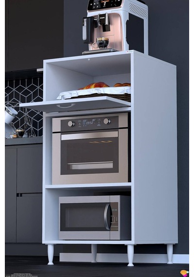 Smart 80 Cm Üstten Kapaklı Mutfak Dolabı Mikrodalga Fırın Standı Kiler Beyaz Dolap 80x119x48 Cm Smart 80 Cm Üstten Kapaklı Mutfak Dolabı Mikrodalga Fırın Standı Kiler Beyaz Dolap 80x119x48 Cm