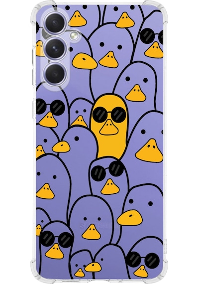 Samsung Galaxy A26 İle Uyumlu Duck Baskılı Şeffaf Köşe Korumalı Antişok Kılıf