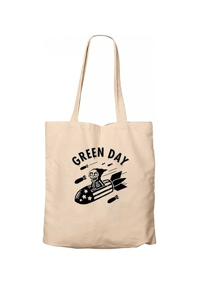 Green Day Skeleton Krem Kanvas Bez Çanta Krem