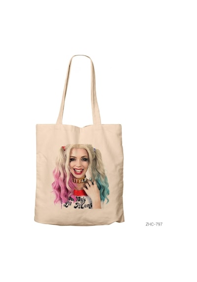 Cute Harley Quinn Kanvas Bez Çanta Çok Renkli