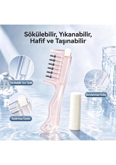 Lb Saç Bakım Yağı Uygulama Tarağı - Serum Tarağı - Yeniden Doldurulabilir Hazne