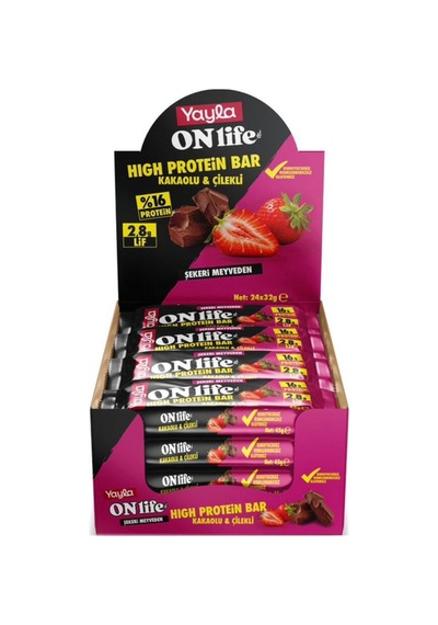 On Life Protein Bar Kakaolu&çilekli 40gr X 24 Lü - 943370026