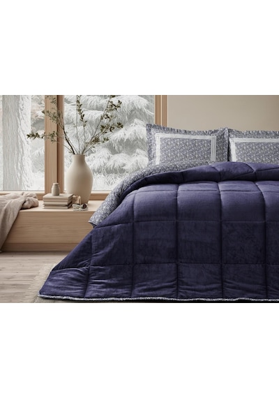 Doqu Home Monica Next Comforter Set Çift Kişilik Lacivert