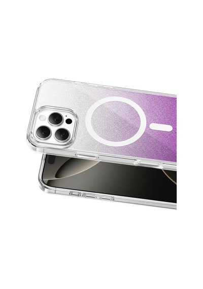 Onegif Apple İphone 16 Pro Max Sora Simli Magsafe Kapak - Mor