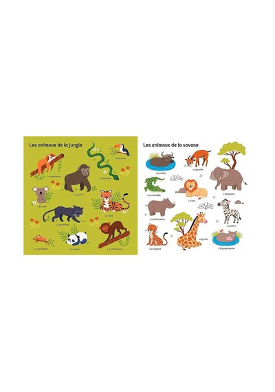 Auzo Toys Mes 100 Mots Pour Découvrir Les Animaux Fransızca
