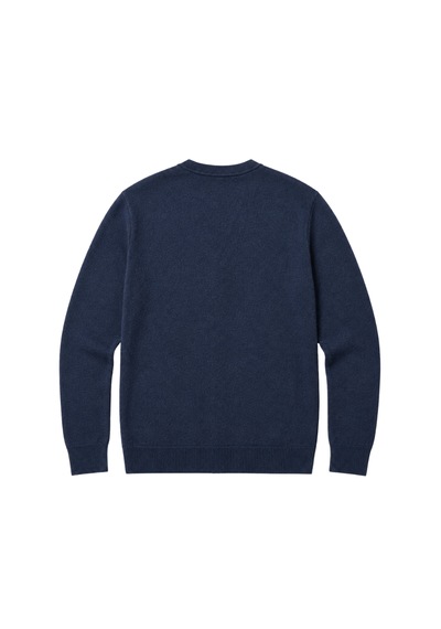 Battalmoda Erkek Büyük Beden Melanj Lacivert Cepli Düğmeli Triko Hırka 3xl-4xl-5xl-6xl