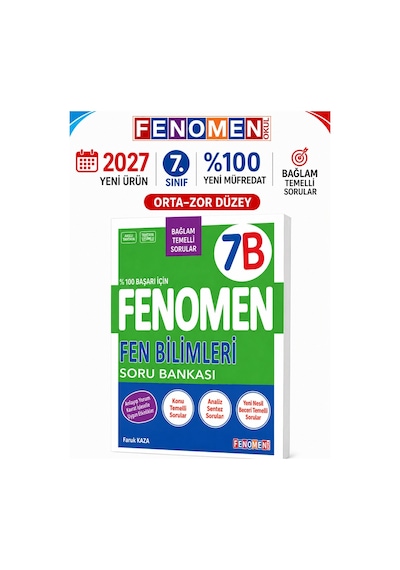 2027 7.sınıf 7b Fen Bilimleri Bağlam Temelli %100 Maarif Yüzyıl Yeni Müfredat Soru Bankası Orta-zor Yeni Ürün