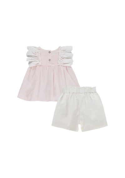 Civil Baby Kol Brodeli 6-18 Ay Takım - Pembe
