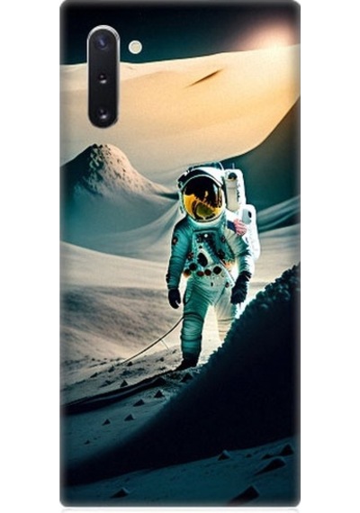 Samsung Galaxy Note 10 Uyumlu Astronot Ve Araştırma Desenli Silikon Kılıf