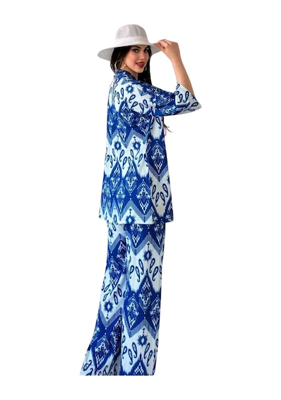 Alt Üst Takım Kimono- Desenli-mavi