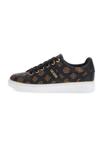 Kadın Britz Monogram Desenli Metalik Detaylı Sneaker - Siyah 4221490