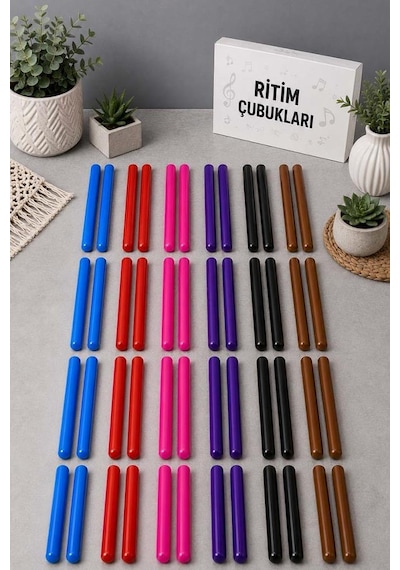 Midex Orf-bt-25-24x Örf Aletleri Seti Ritim Çubuğu Paketi 25 Cm Karbon Fiber Toptan Paket-3 24 Çift