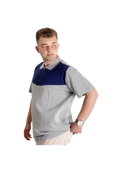 Mode Xl Büyük Beden Erkek T-Shirt Polo Fragmented 23325 Grimelanj 001
