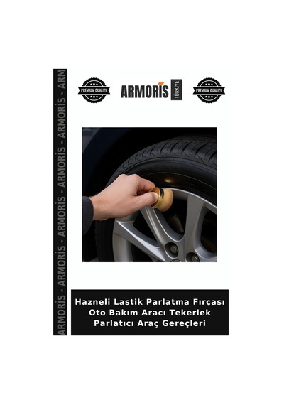 Hazneli Lastik Parlatma Fırçası Oto Bakım Aracı Tekerlek Parlatıcı Araç Gereçleri