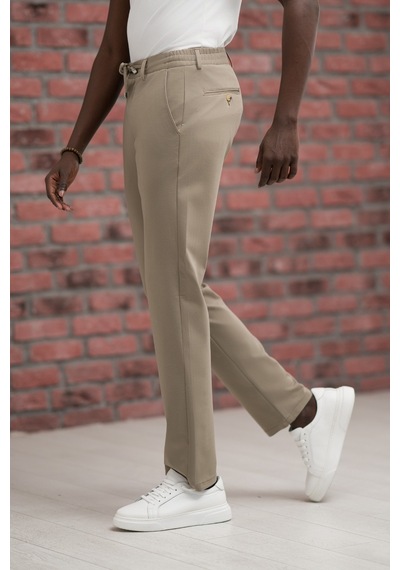 Paul Martin Regular Fit Likralı Penye Kumaş Beli İplikli Ve Lastikli Jogger Pantolon Açık Kahverengi Paul Martin Regular Fit Likralı Penye Kumaş Beli İplikli Ve Lastikli Jogger Pantolon Açık Kahverengi