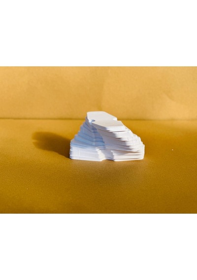 100 Adet Beyaz Takı Kartı 12.2 5x3 Cm Küpe Kolye Bileklik Sunum Kartı Bristol Takı Sergi Kartı