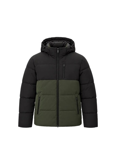 Jack & Jones 12298858 Jjbecks Puffer Sn Mont Haki-siyah