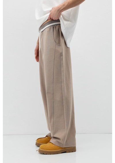 Vamos Bağcıklı Baggy Fit Eşofman Alt Vizon