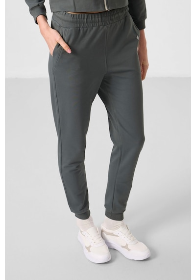 Haki Kapüşonlu Fermuarlı Oversize Kadın Eşofman Takım - 95328 Haki