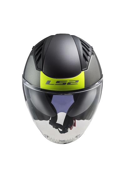 Ls2 Copter 2 Urbane Açık Kask Neon Sarı - Mat Siyah