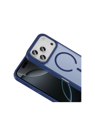Apple Uyumlu iPhone 17 Pro Max Kılıf M-safe Şarj Özellikli Mat Arka Yüzey Mkst Sio Kapak - Gri Gri