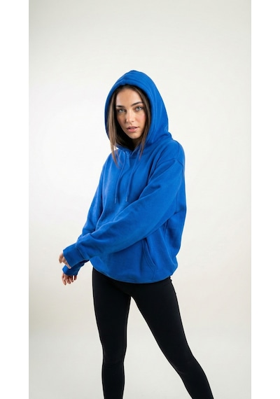Hoxie Unisex Rahat Kesim Pamuklu Yumuşak Dokulu İçi Polarlı Basic Desenli Kapüşonlu Sweatshirt Saks Mavisi Hoxie Unisex Rahat Kesim Pamuklu Yumuşak Dokulu İçi Polarlı Basic Desenli Kapüşonlu Sweatshirt Saks Mavisi