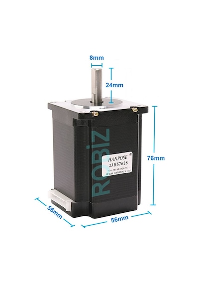 23hs7628 Nema 23 Step Motor 1.9nm 3.2v 2.8a D Mil 2 Faz 1.8 Derece 200 Adım 3d Yazıcı Printer