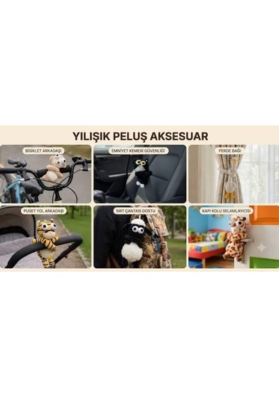 Storeşahin 24075 Yılışık Peluş Aksesuar Adet Fiyatıdır Shn0720 Çok Renkli