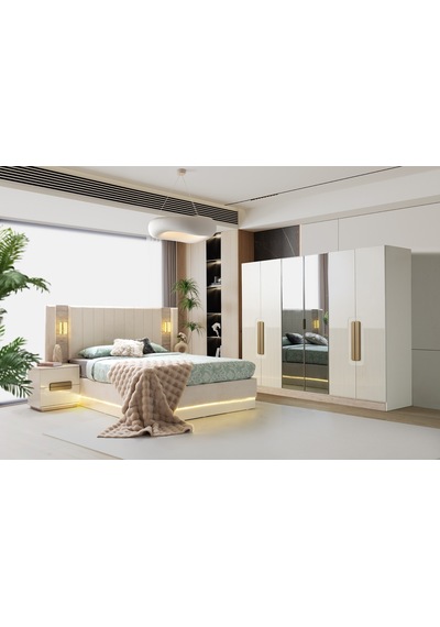 Zen Mdf Bazalı Yatak Odası Takımı